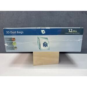 Vacuum GN Series Dust Bags - New Sealed 12 Pack Box, 3D Efficiency